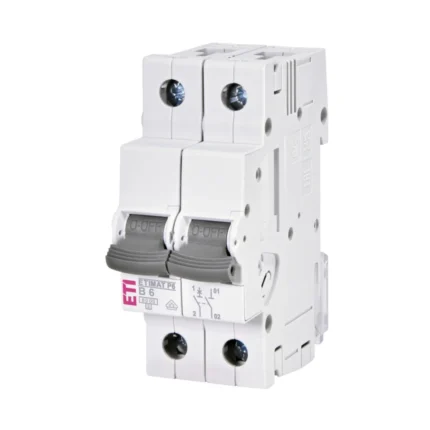 Siguranță automată AC 1P+N 6A B 10kA ETIMAT P6 ETI