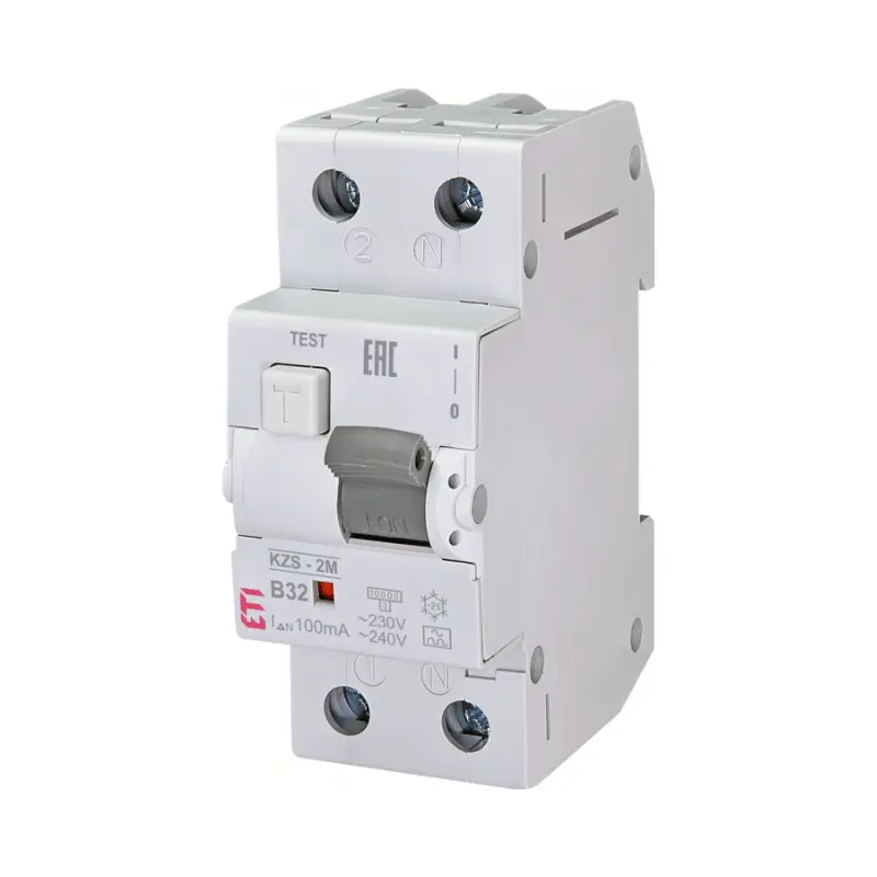 Intrerupator diferential RCBO 2M, tip A B32 100mA, ETI