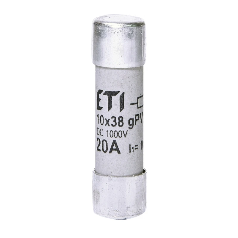 Siguranță fuzibilă cilindrică DC 20A/1000V CH,10×38, gPV, ETI
