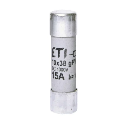 Siguranță fuzibilă cilindrică DC 15A/1000V CH,10×38, gPV, ETI