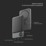 Baterie externa, Wireless Charging, Magnetic, 5000mAh, V-Tac - Image 2