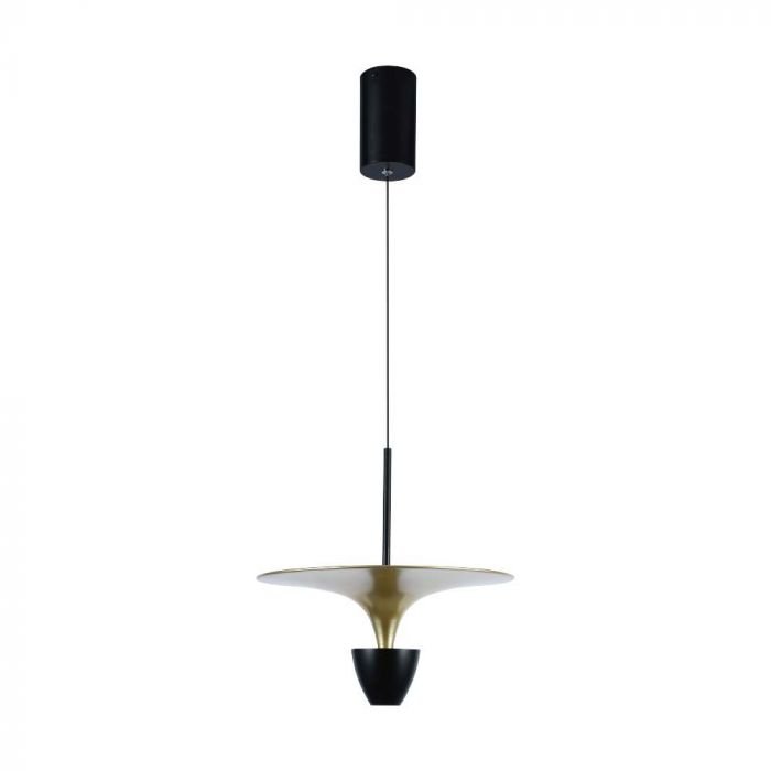 9W LED Lampă de Design Suspendată (30*320*100CM) Corp Negru+Auriu 3000K