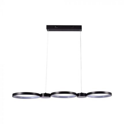 38W LED Lampă de Design Suspendată Neagră 4000K