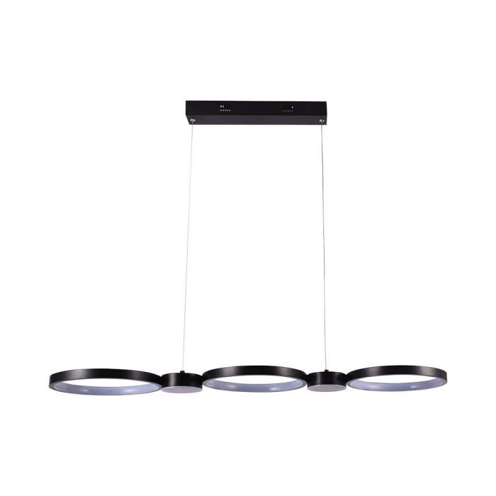 38W LED Lampă de Design Suspendată Neagră 4000K