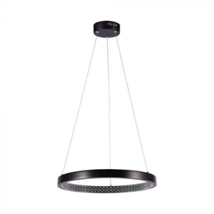 19W LED Lampă de Design Suspendată Neagră 3000K