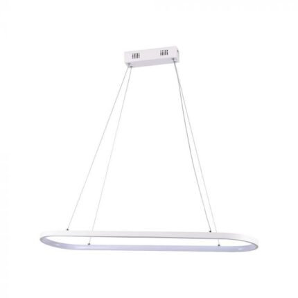 24W LED Lampă Suspendată (80*20*100CM) 3000K Corp Alb