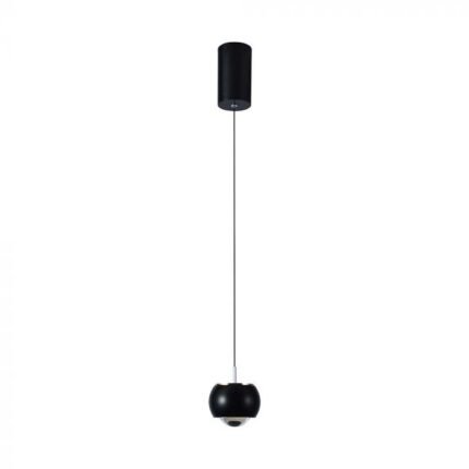 9W LED Lampă de Design Suspendată (10*10*100cm) Negru 4000K