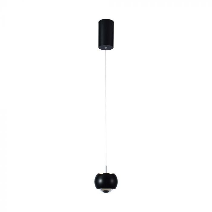 9W LED Lampă de Design Suspendată (10*10*100cm) Negru 4000K