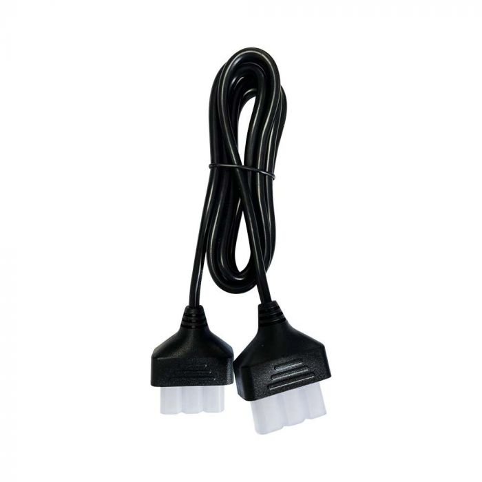 Cablu de Alimentare cu 2 Conectori Negru 2m 3×0.75mm²