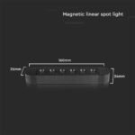 5W LED Magnetic Spot Linear 3000K Corp Negru - Image 3