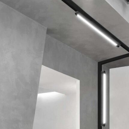 18W LED Magnetic Lampă Lineară 3000K Corp Negru
