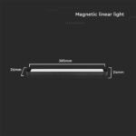 18W LED Magnetic Lampă Lineară 3000K Corp Negru - Image 3