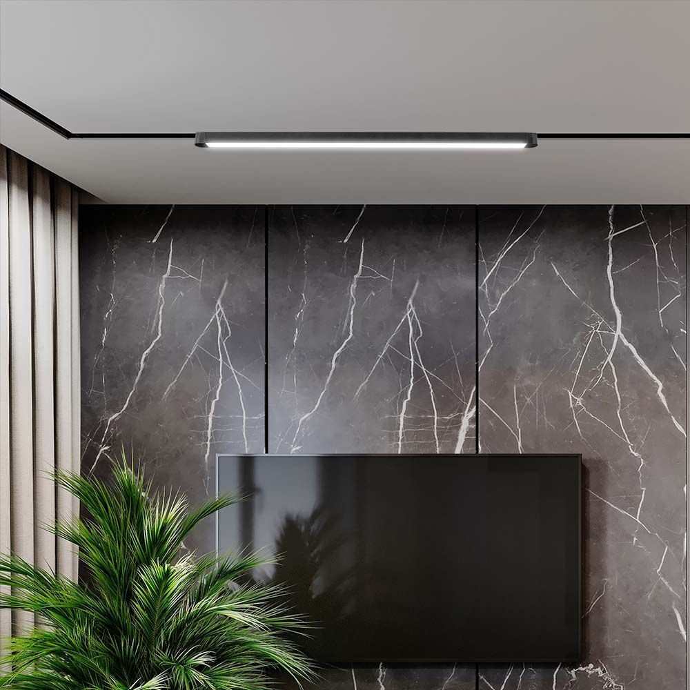 22W LED Magnetic Lampă Lineară 4000K Corp Negru