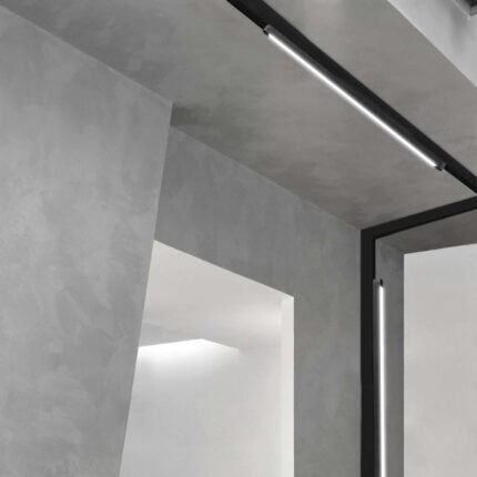 22W LED Magnetic Lampă Lineară 6400K Corp Negru