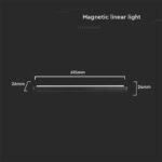 22W LED Magnetic Lampă Lineară 6400K Corp Negru - Image 3
