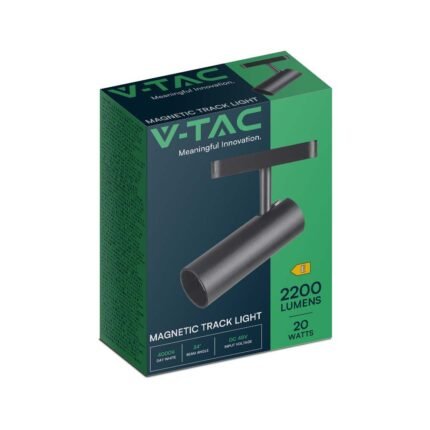 20W LED Magnetic Proiector pe Șină 6400K Corp Negru