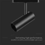 20W LED Magnetic Proiector pe Șină 6400K Corp Negru - Image 3