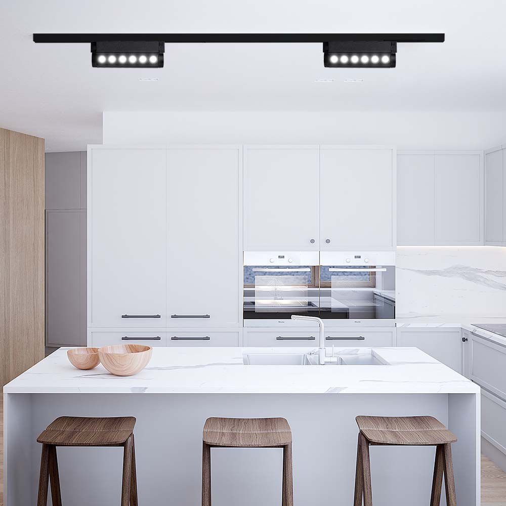 5W LED Magnetic Spot Linear Ajustabil 3000K Corp Negru