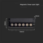 5W LED Magnetic Spot Linear Ajustabil 3000K Corp Negru - Image 3