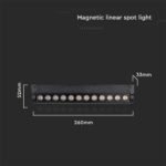 12W LED Magnetic Spot Linear Ajustabil 4000K Corp Negru - Image 4