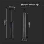 15W LED Magnetic Pendul 3000K Corp Negru - Image 3