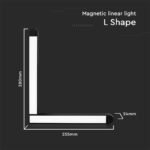 25W LED Magnetic Lampă Lineară L 4000K Corp Negru - Image 2