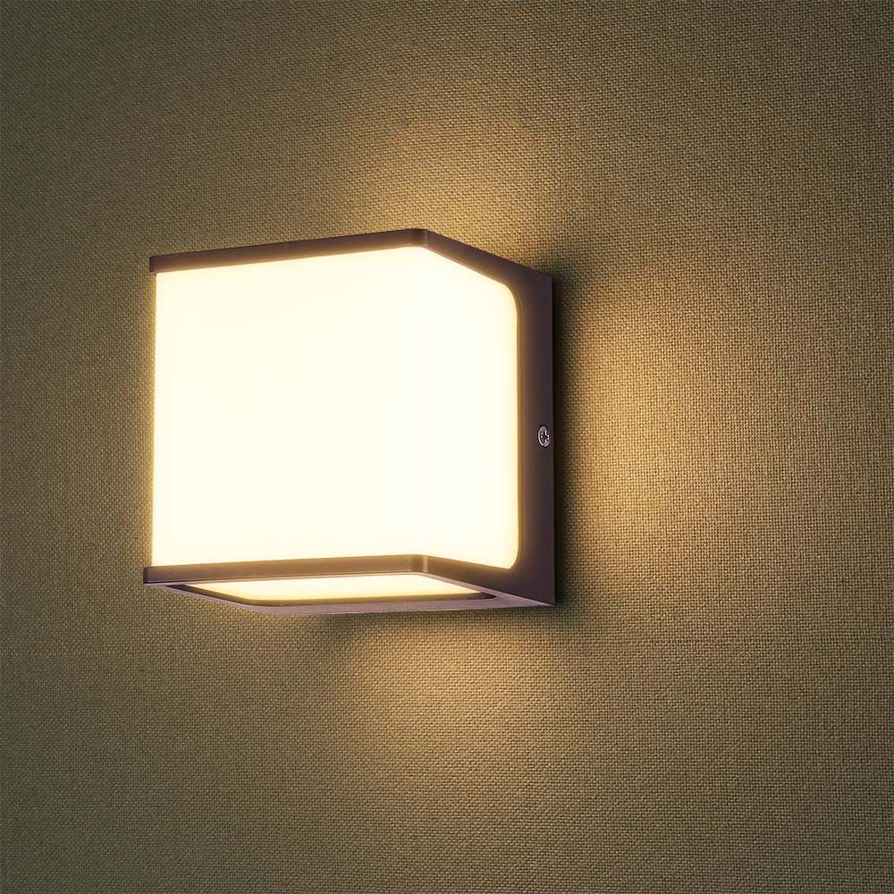 8W LED Lumină de Perete Corp Maro IP65 3000K