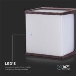8W LED Lumină de Perete Corp Maro IP65 3000K - Image 5