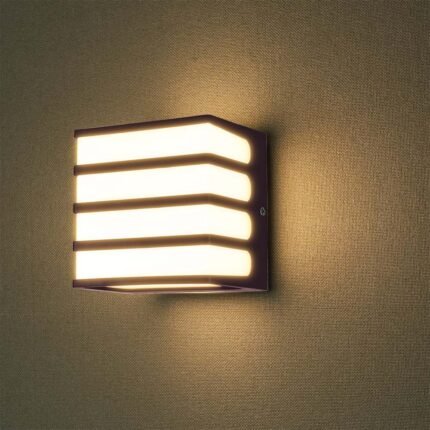 8W LED Lumină de Perete Corp Maro IP65 3000K