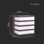 8W LED Lumină de Perete Corp Maro IP65 3000K - Image 3