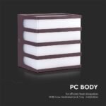 8W LED Lumină de Perete Corp Maro IP65 3000K - Image 4