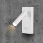 2W LED Spot Pătrat Montaj pe Perete Cu Întrerupător 3000K Corp Alb - Image 2