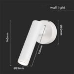 2W LED Spot Rotund Montaj pe Perete 3000K Corp Alb - Image 4