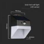 Lampă LED de Perete Solară cu Senzor, Alb&Negru, 4000K - Image 11