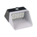 Lampă LED de Perete Solară cu Senzor, Alb&Negru, 4000K - Image 6