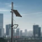 30W LED Proiector Solar LiFePo Baterie 3.7V Negru 4000K - Image 2