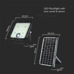 30W LED Proiector Solar LiFePo Baterie 3.7V Negru 4000K - Image 5