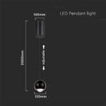 5W LED Pendul Suspendat Corp Negru 3000K - Image 3