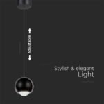 5W LED Pendul Suspendat Corp Negru 3000K - Image 5