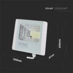 40W LED Proiector Solar 6400K Corp Alb - Image 4