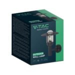 E27 Lampă de Perete Sticlă clară Mat Corp Negru - Image 3