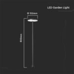 12W LED Lampă cu Țăruș (D150xH800) 4000K Corp Antracit IP65 - Image 4