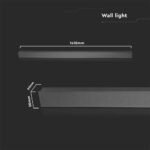 28W LED Lampă Lineară de Perete (1410*60*50mm) 4000K Corp Antracit IP65 - Image 3