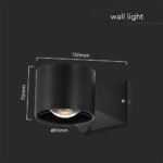 6W LED Lampă de Perete 4000K Corp Negru IP65 - Image 3