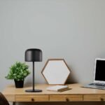 LED Lampă de Masă Baterie 2200mAH D86*H210mm Corp Negru IP54
