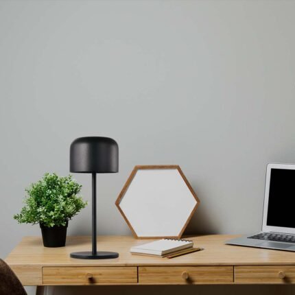 LED Lampă de Masă Baterie 2200mAH D86*H210mm Corp Negru IP54