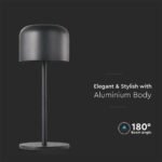 LED Lampă de Masă Baterie 2200mAH D86*H210mm Corp Negru IP54 - Image 5