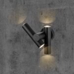 2×2.6W Lampă de Perete cu două Direcții 3000K Corp Negru IP44 - Image 2