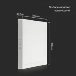 12W LED Mini Panel Cip SAMSUNG Backlit Montaj Aparent Pătrat 6500K - Image 2