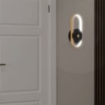 15W LED Lampă de Perete pentru Exterior (L33*W15*H4.4mm) 3000K Corp Negru + Alamă IP65 - Image 2